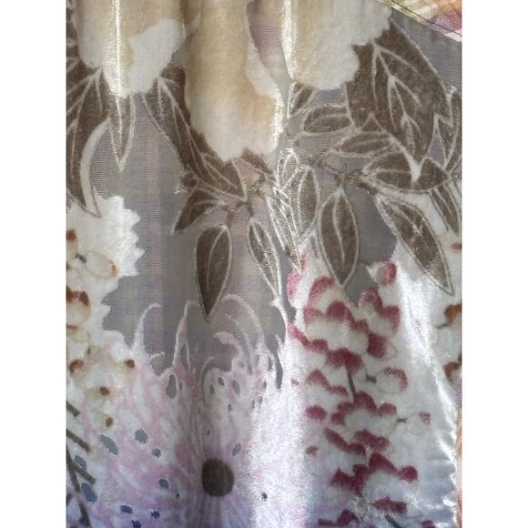 Aratta Silent Journey High Low Flannel Velvet Lace Weave Shirt Size Small - Picture 3 of 9